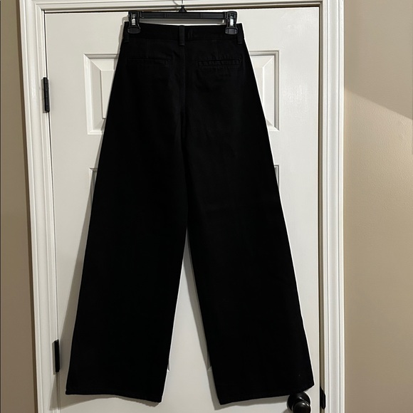 Madewell Superwide-Leg Trouser Jeans in Black Rinse Wash - Picture 10 of 12
